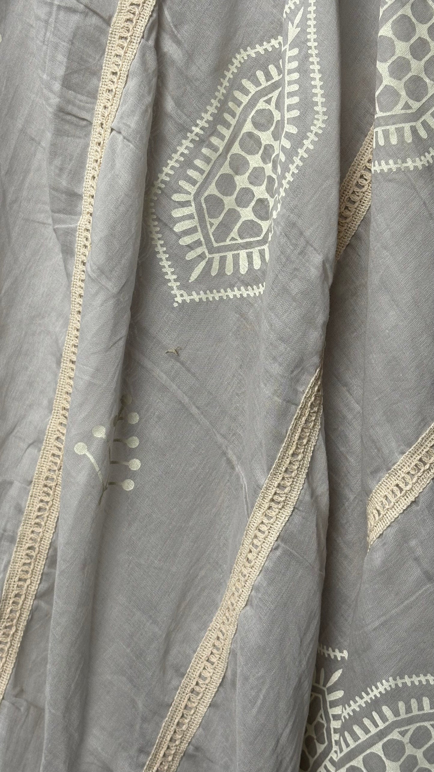 Grey Lace Cotton - 3pc