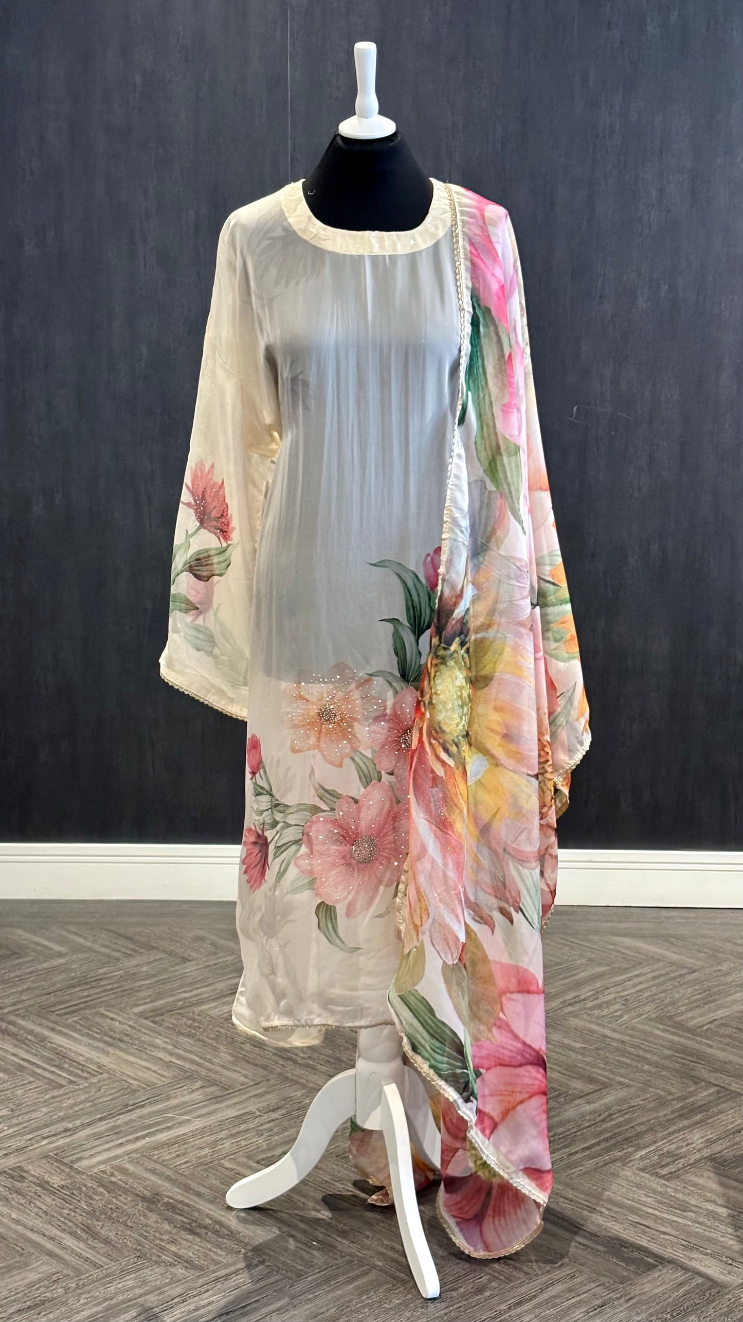 Organza Floral - 3pc