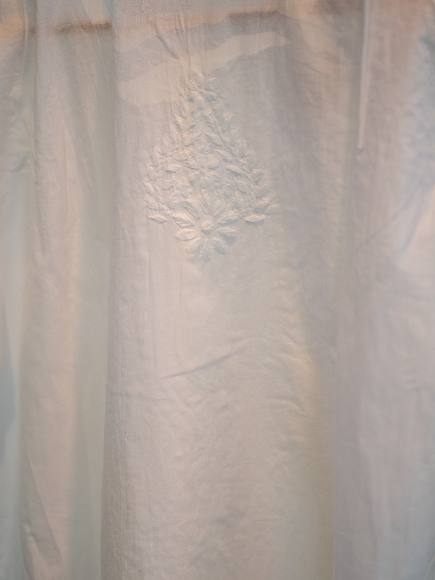 White Round Neck Kurta