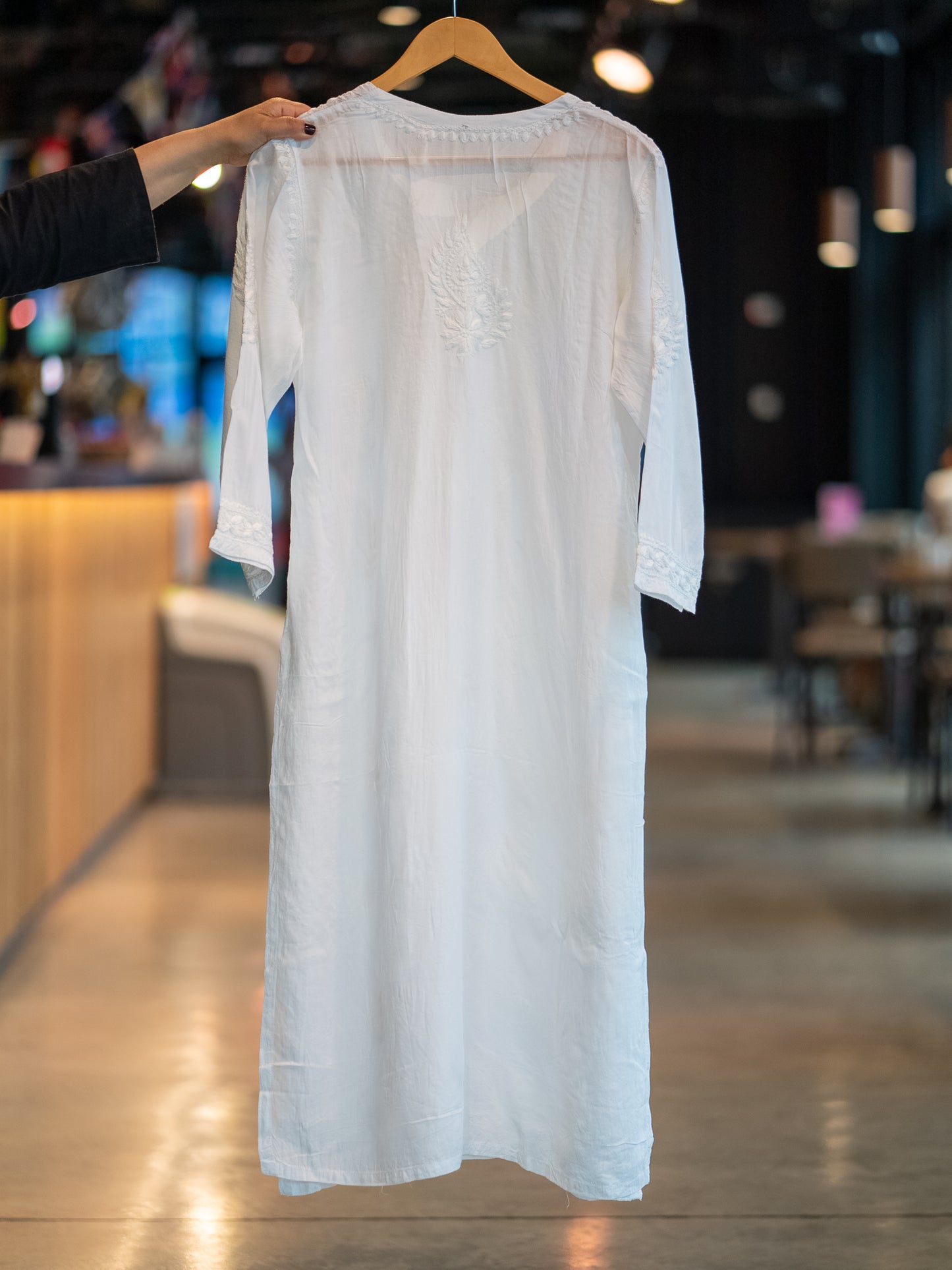White Muslin Cotton Kurta