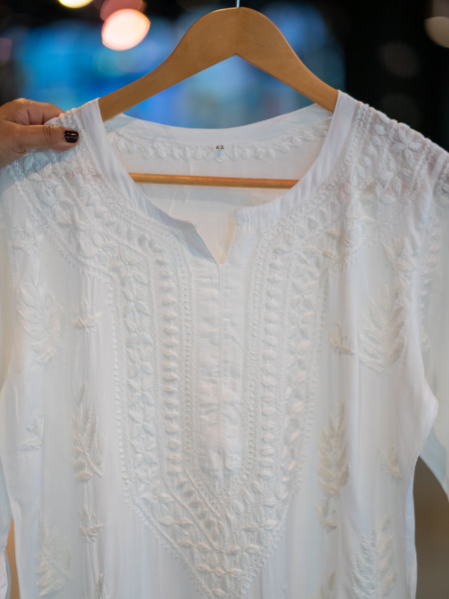 White Muslin Cotton Kurta