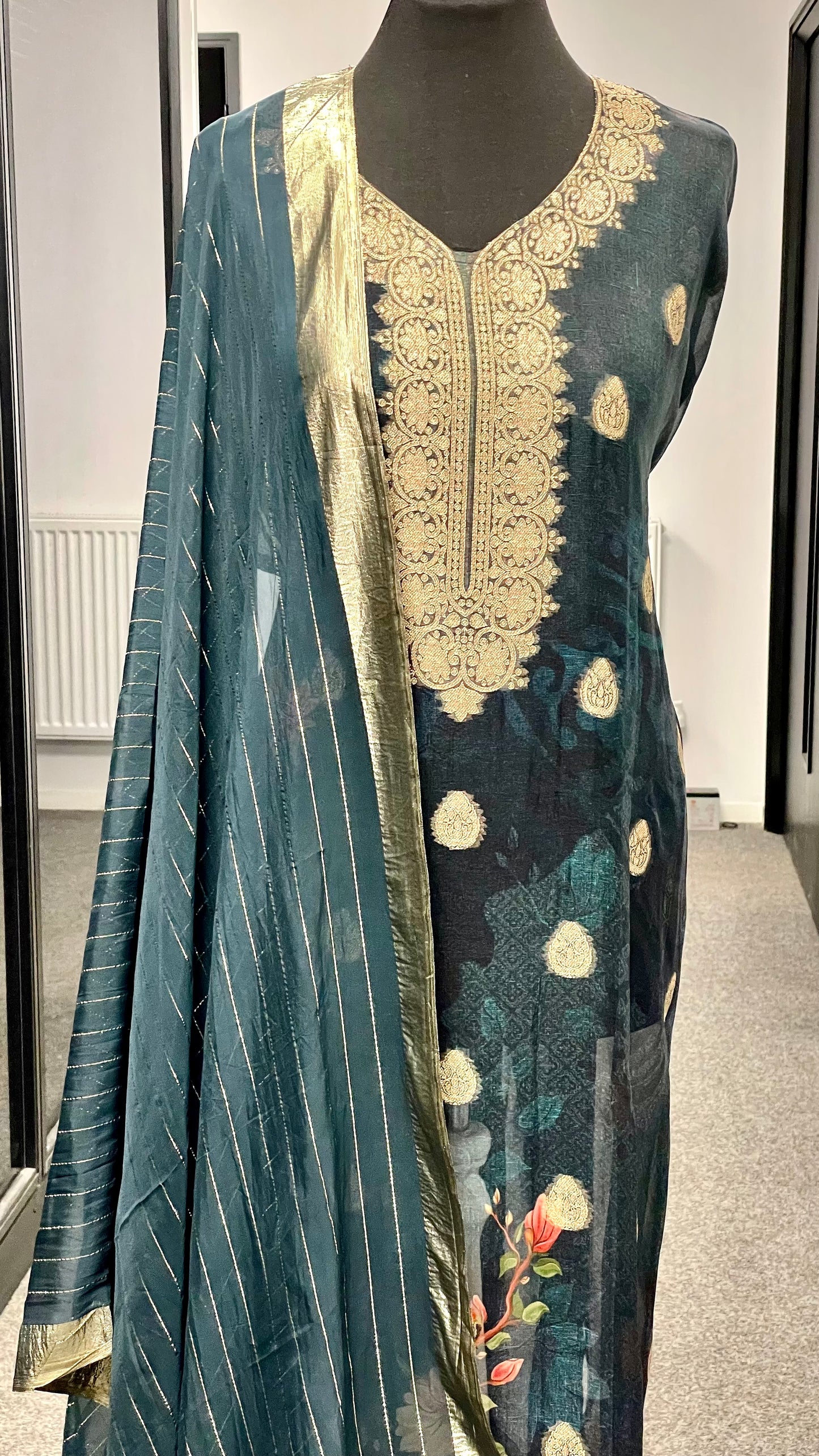 Emerald Green Floral - 3pc