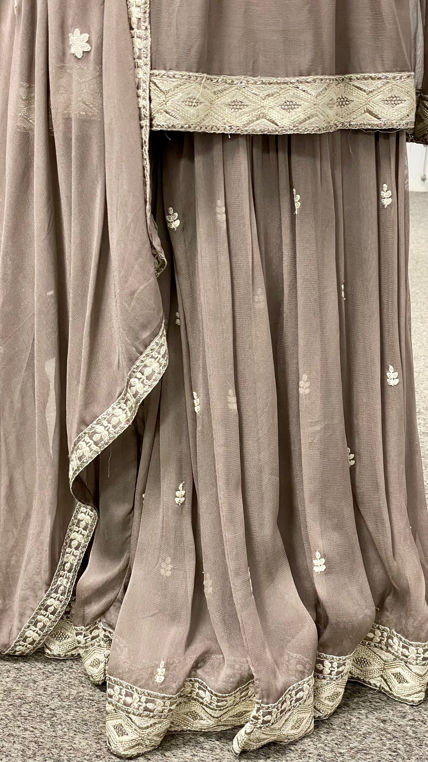 Peplum Gharara - 3pc