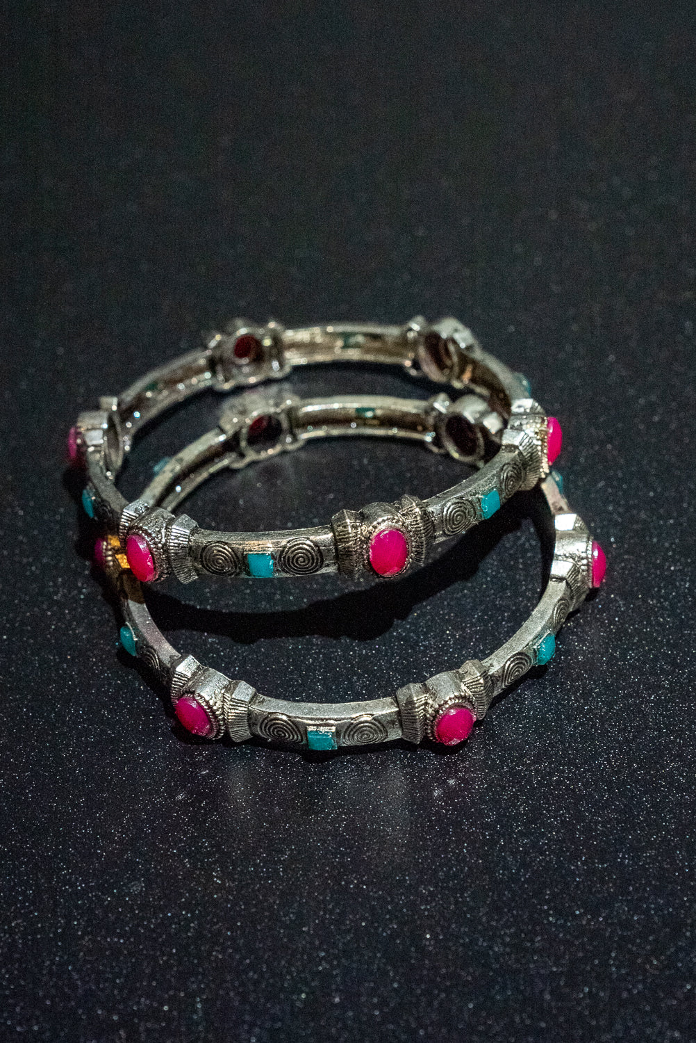 Pink & Blue Bangles