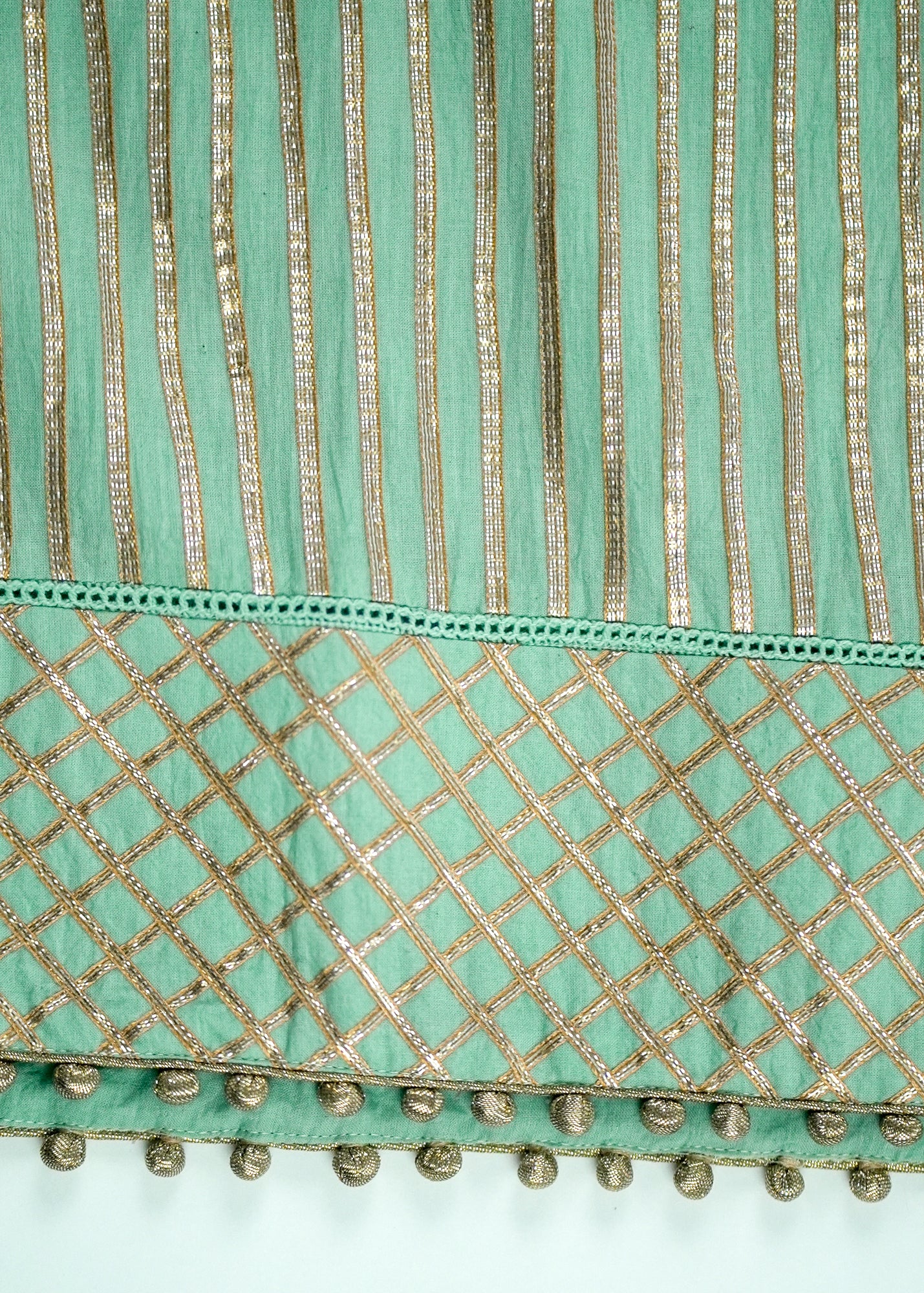Teal Kurta - Round Neck