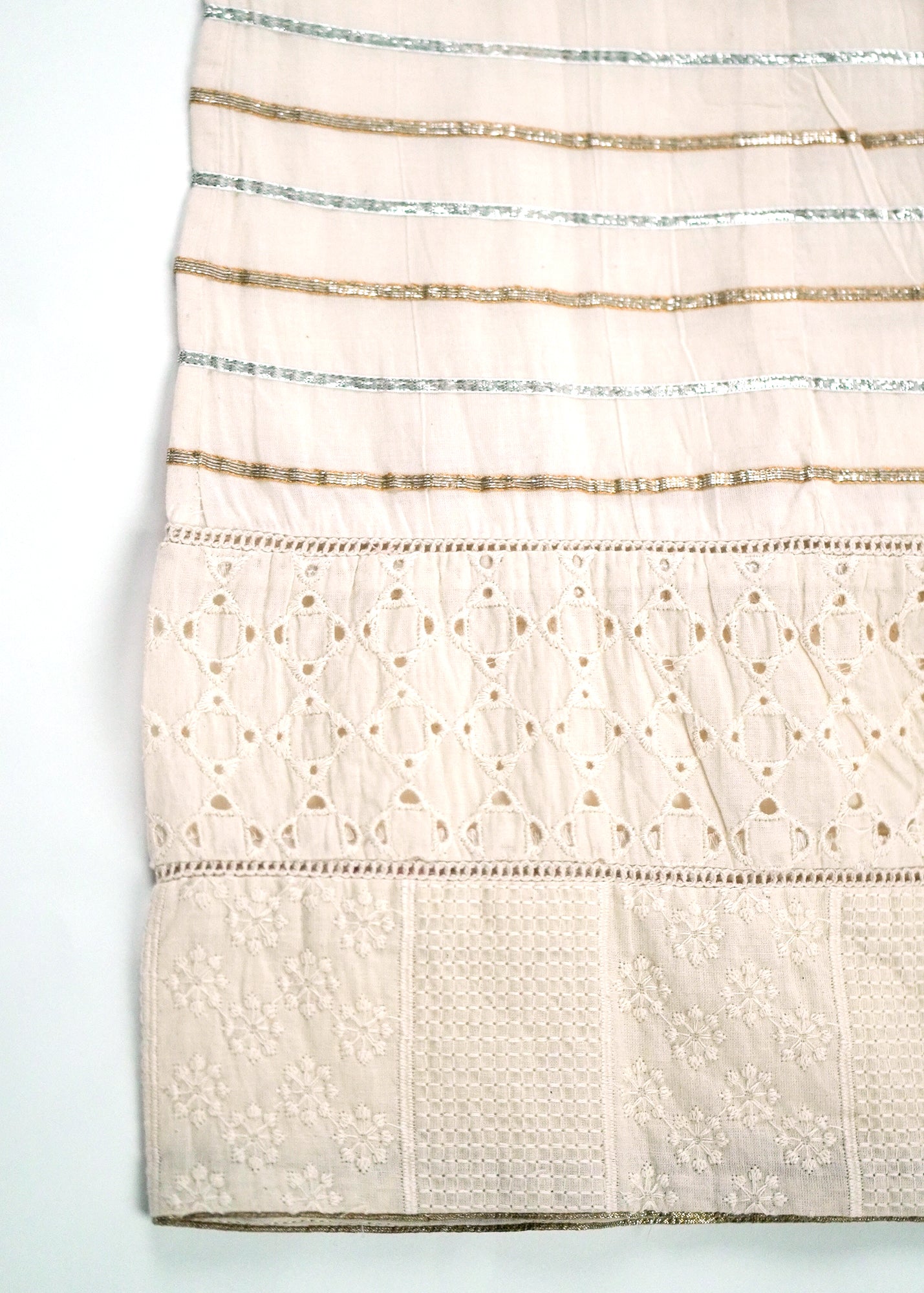 Ivory Gota Wide Leg Trouser
