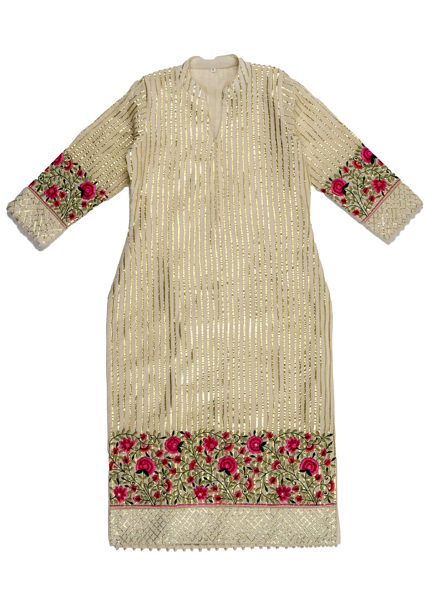 Ivory Gota Detailed Kameez - Floral