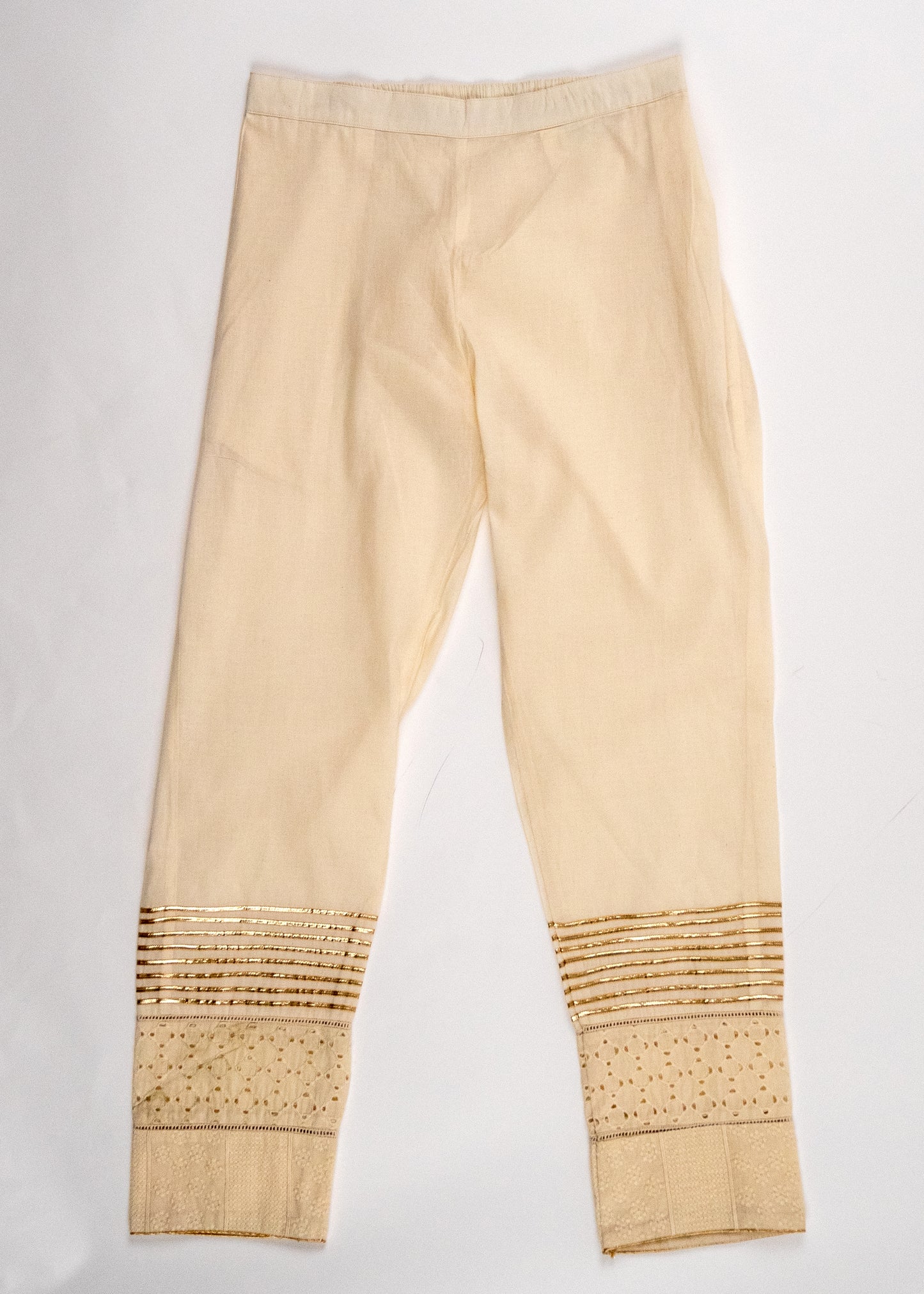 Ivory Gota Straight Leg Trouser