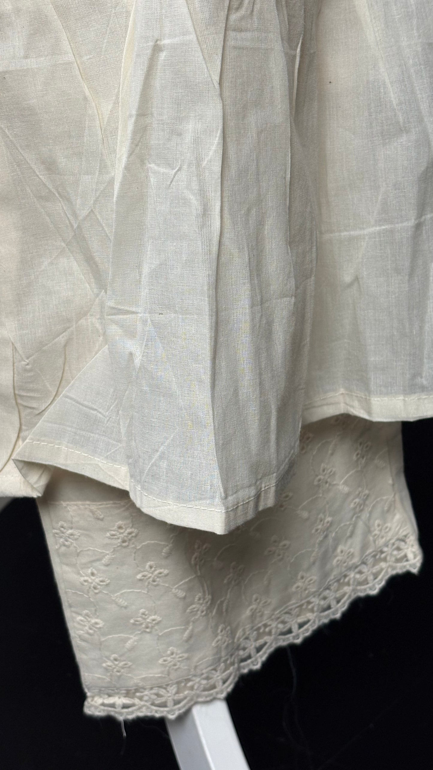Chikankari Hand Painted Cotton Set - 3pc