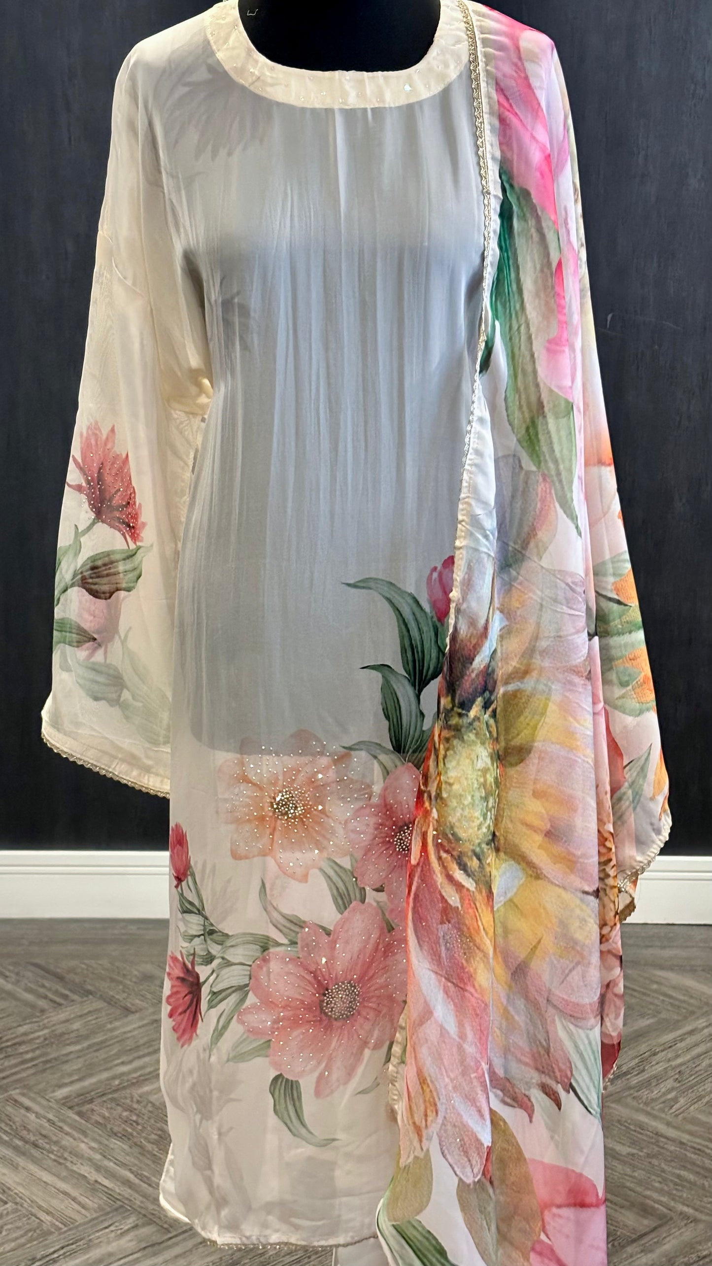 Organza Floral - 3pc