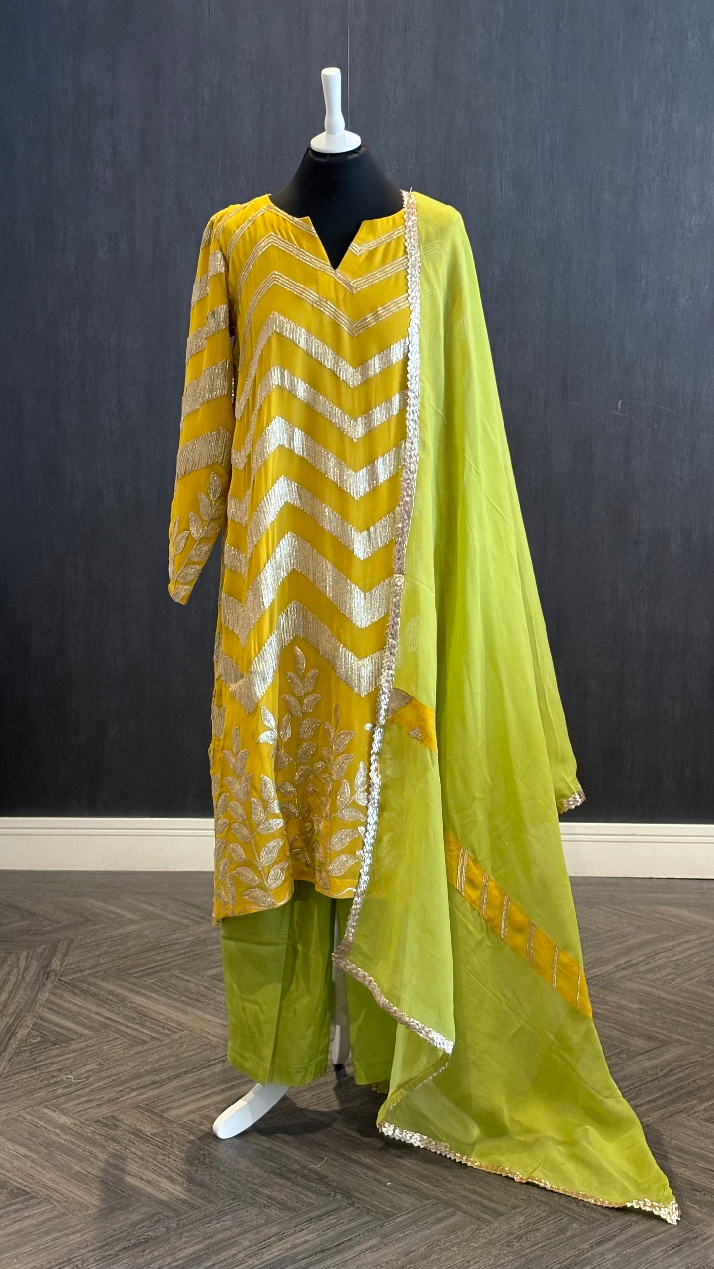 Gota Kurta Suit - 3pc