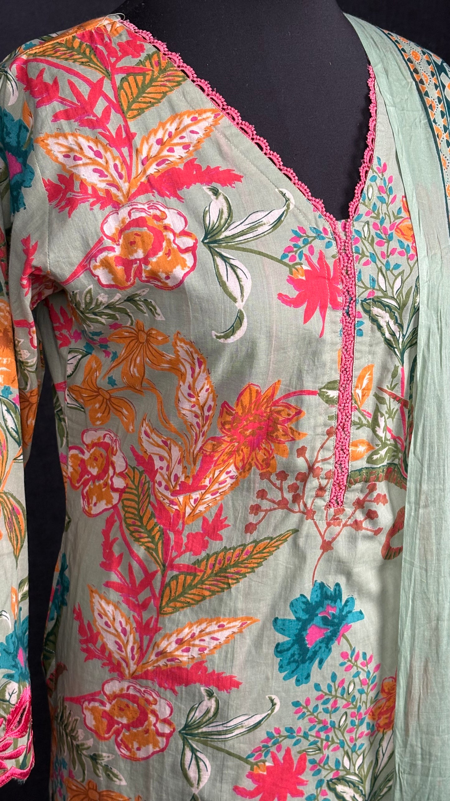 Bright Floral Cotton Set - 3pc