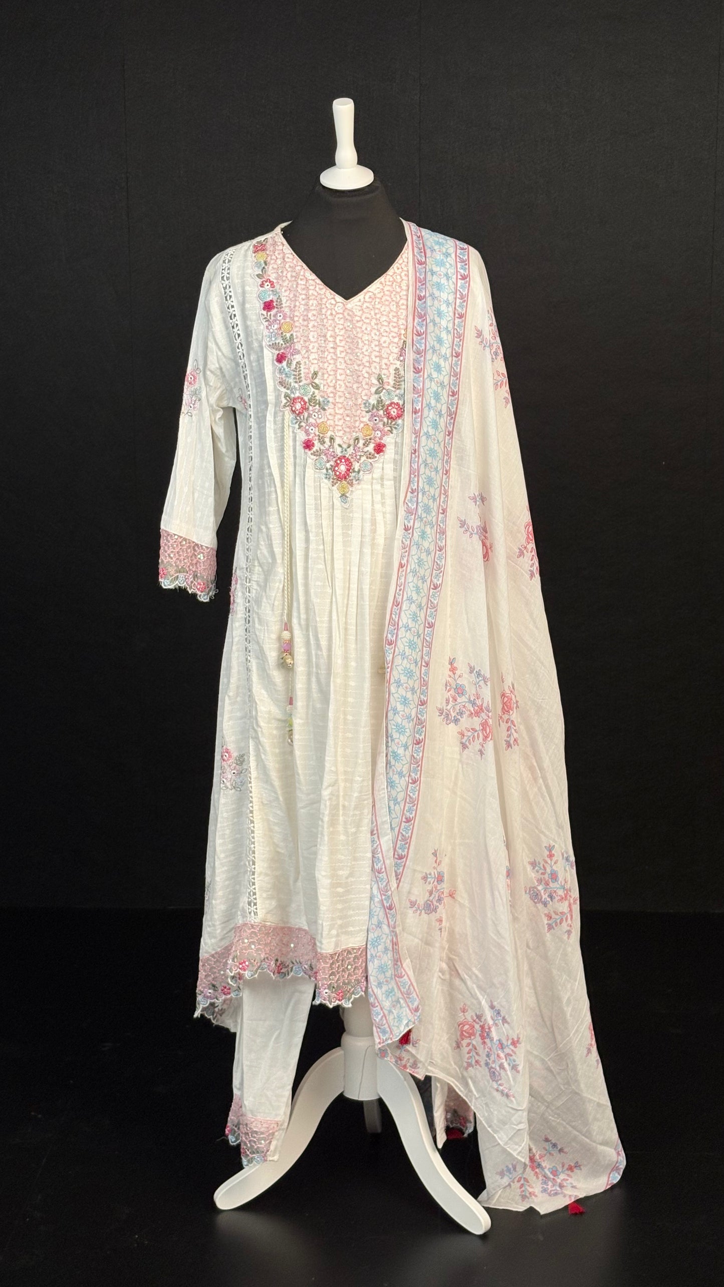 Embellished Cotton Kameez Set - 3pc