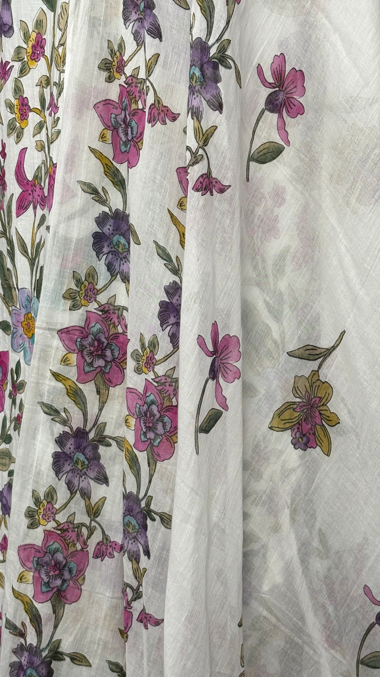 Lace and Print Cotton Set - 3pc