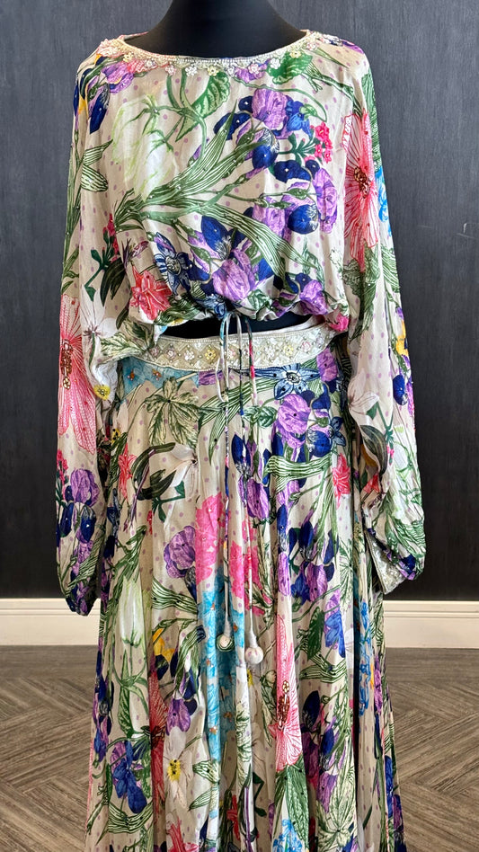 Floral Boho Lengha - 2pc