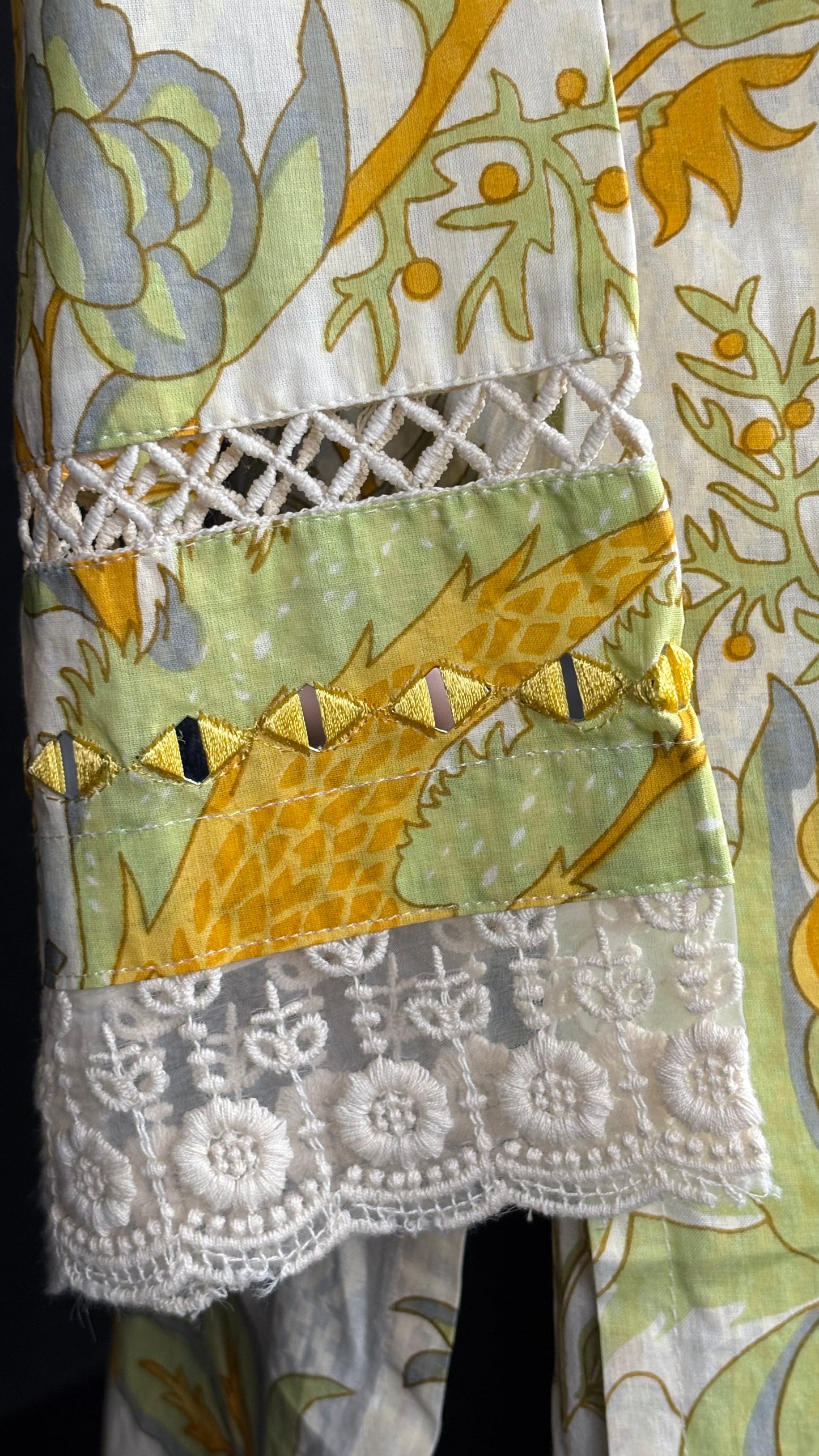 Yellow Printed Cotton Set - 3pc