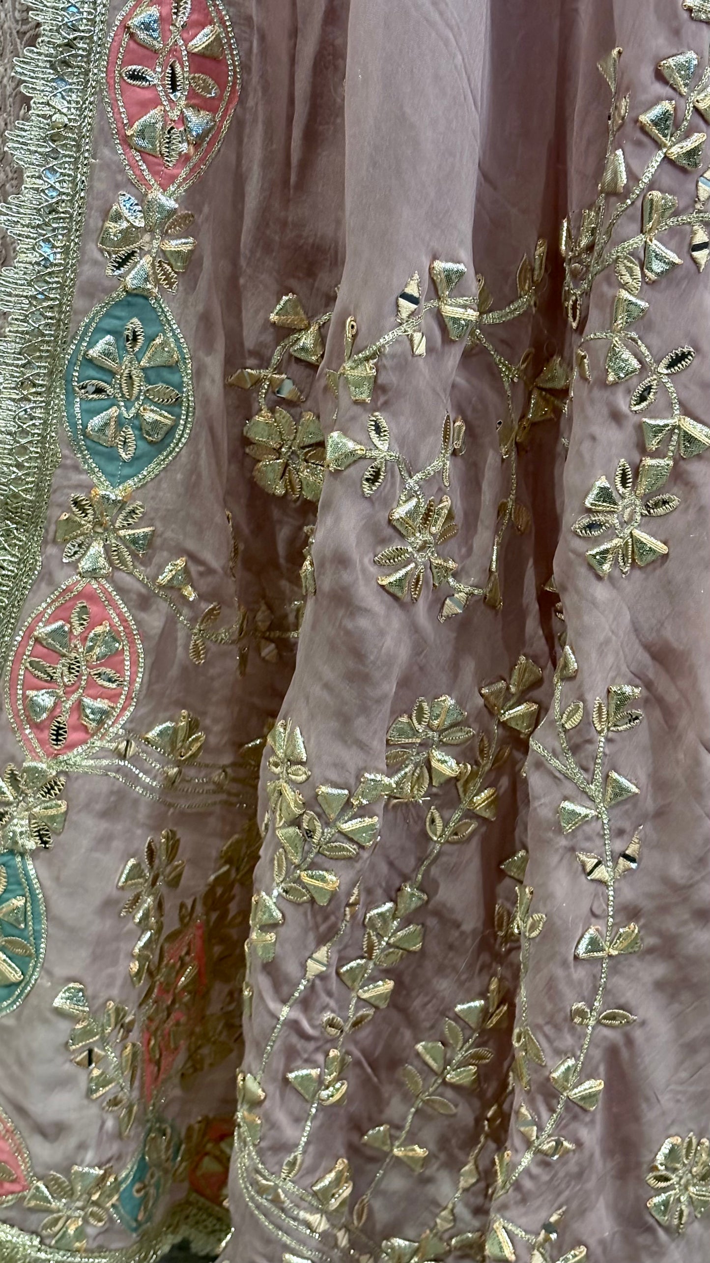 Chikankari Style Gota - 3pc