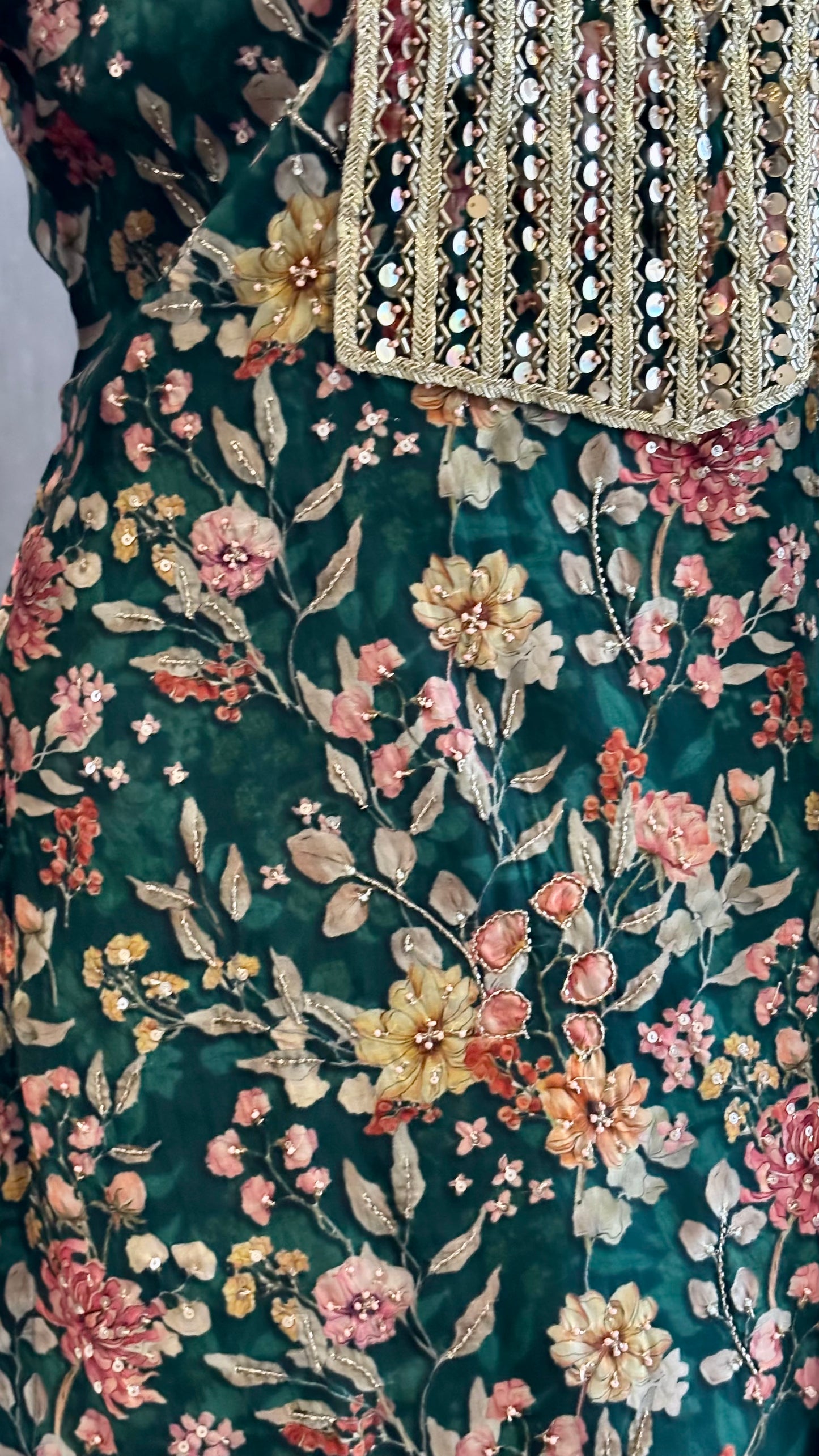 Bottle Green Floral - 3pc