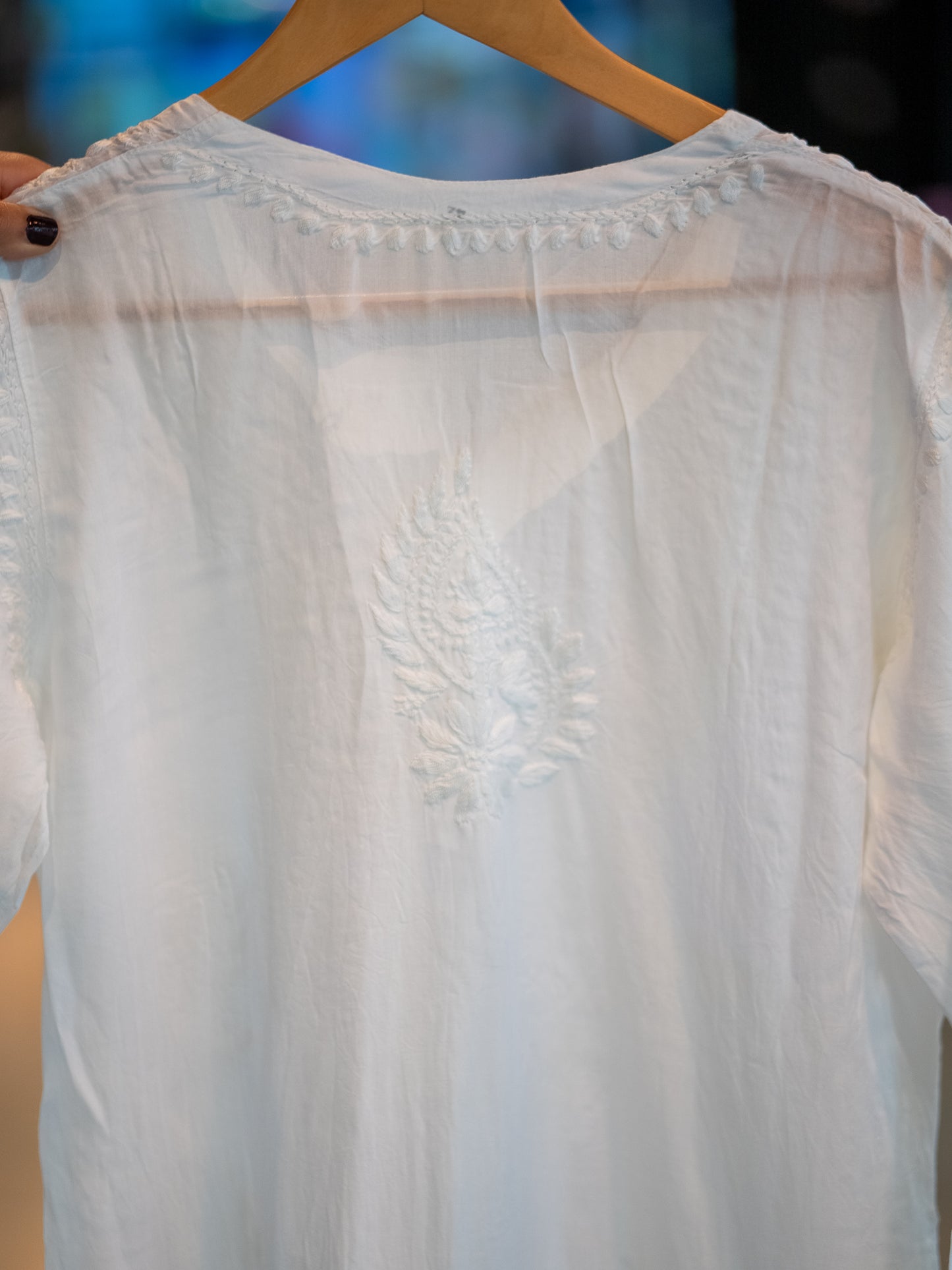 White Muslin Cotton Kurta