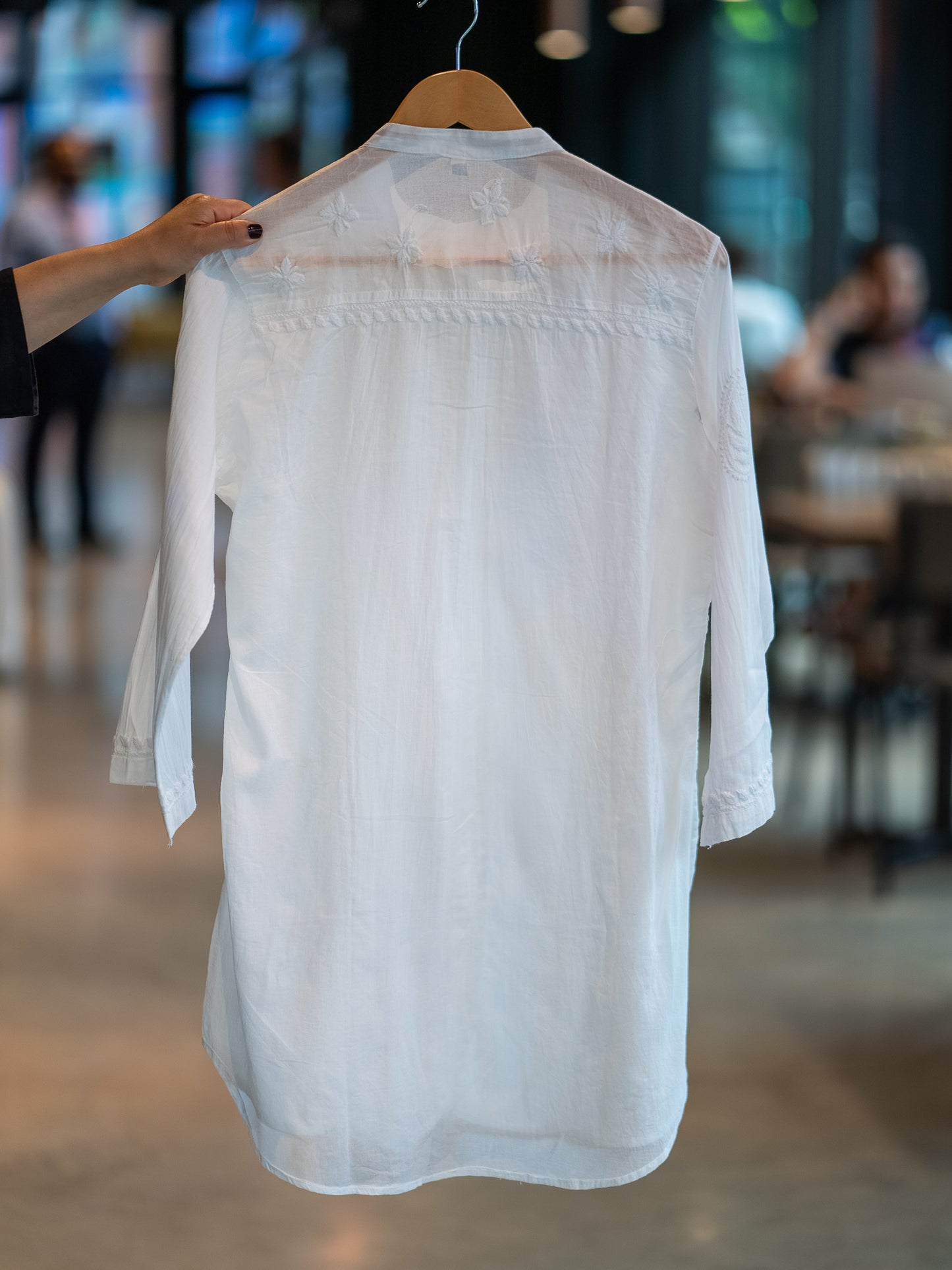 White Nehru Collar Kurta