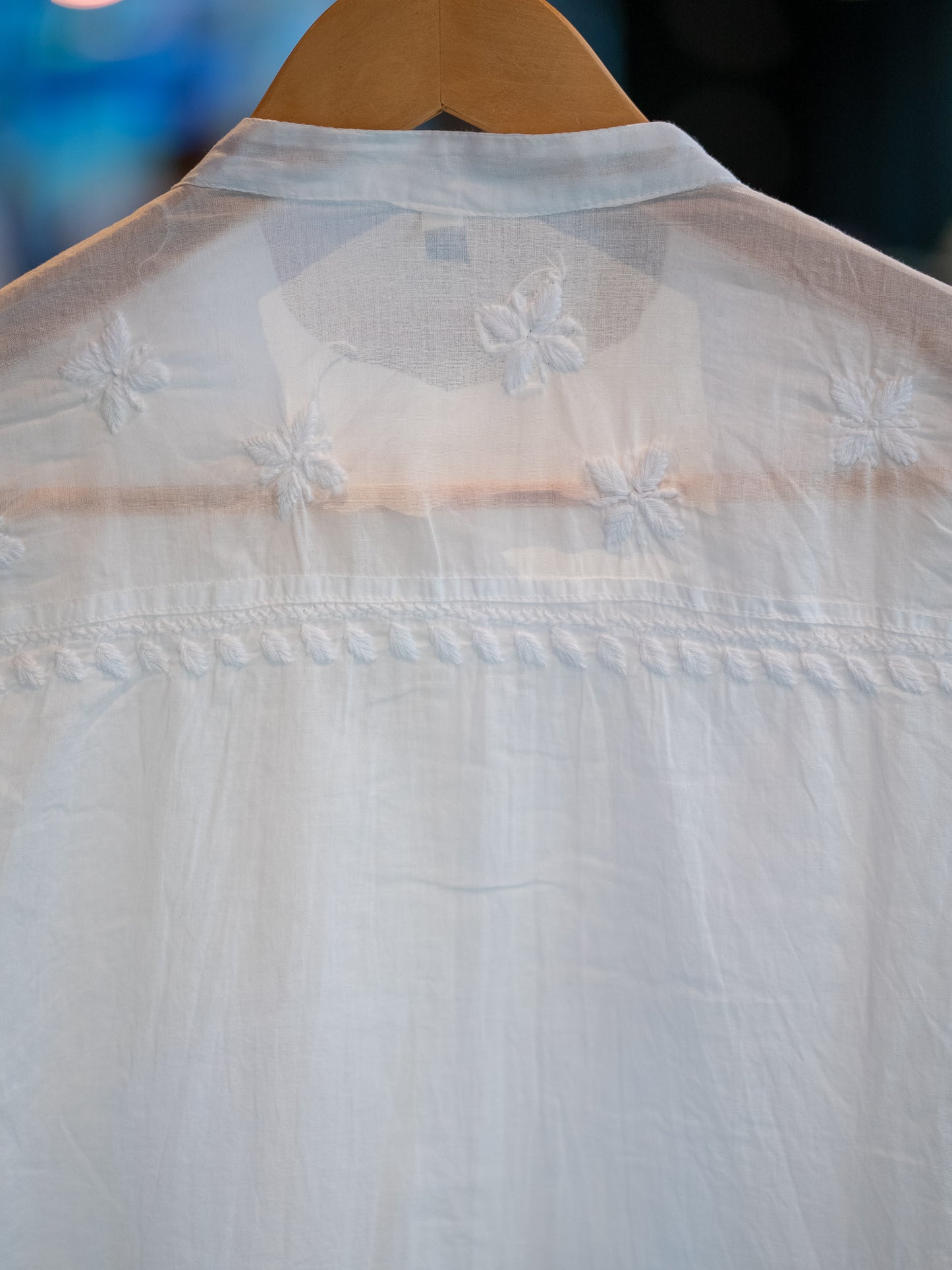 White Nehru Collar Kurta