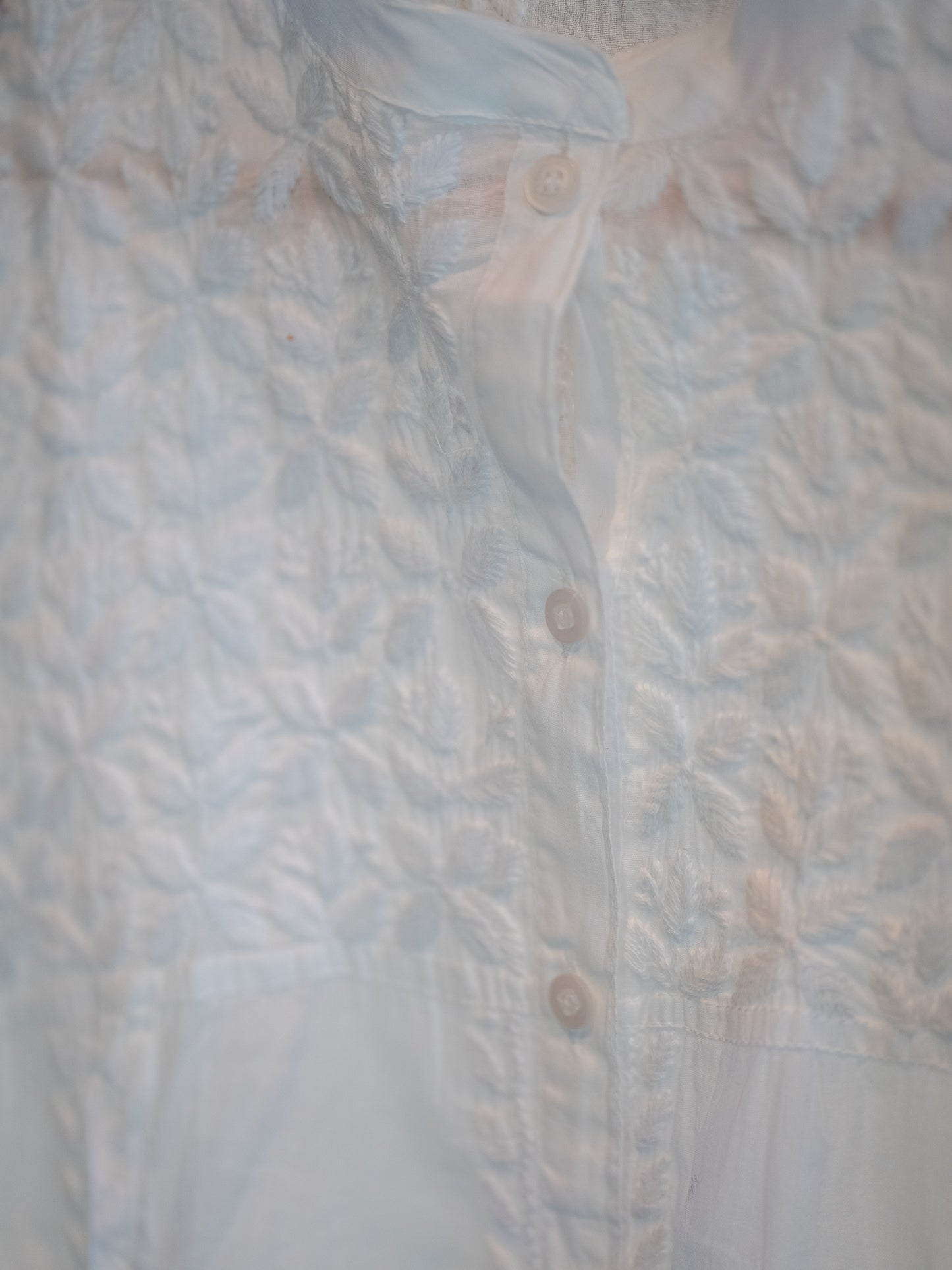 White Nehru Collar Kurta
