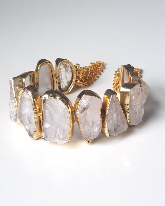 Clear Uncut Cuff Bracelet