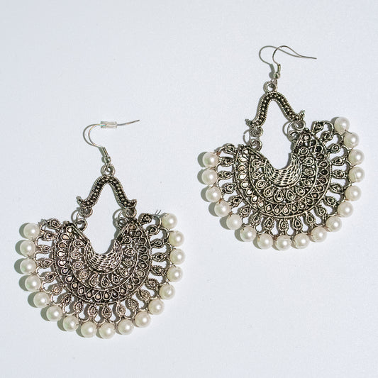 Pearl Fan Earrings