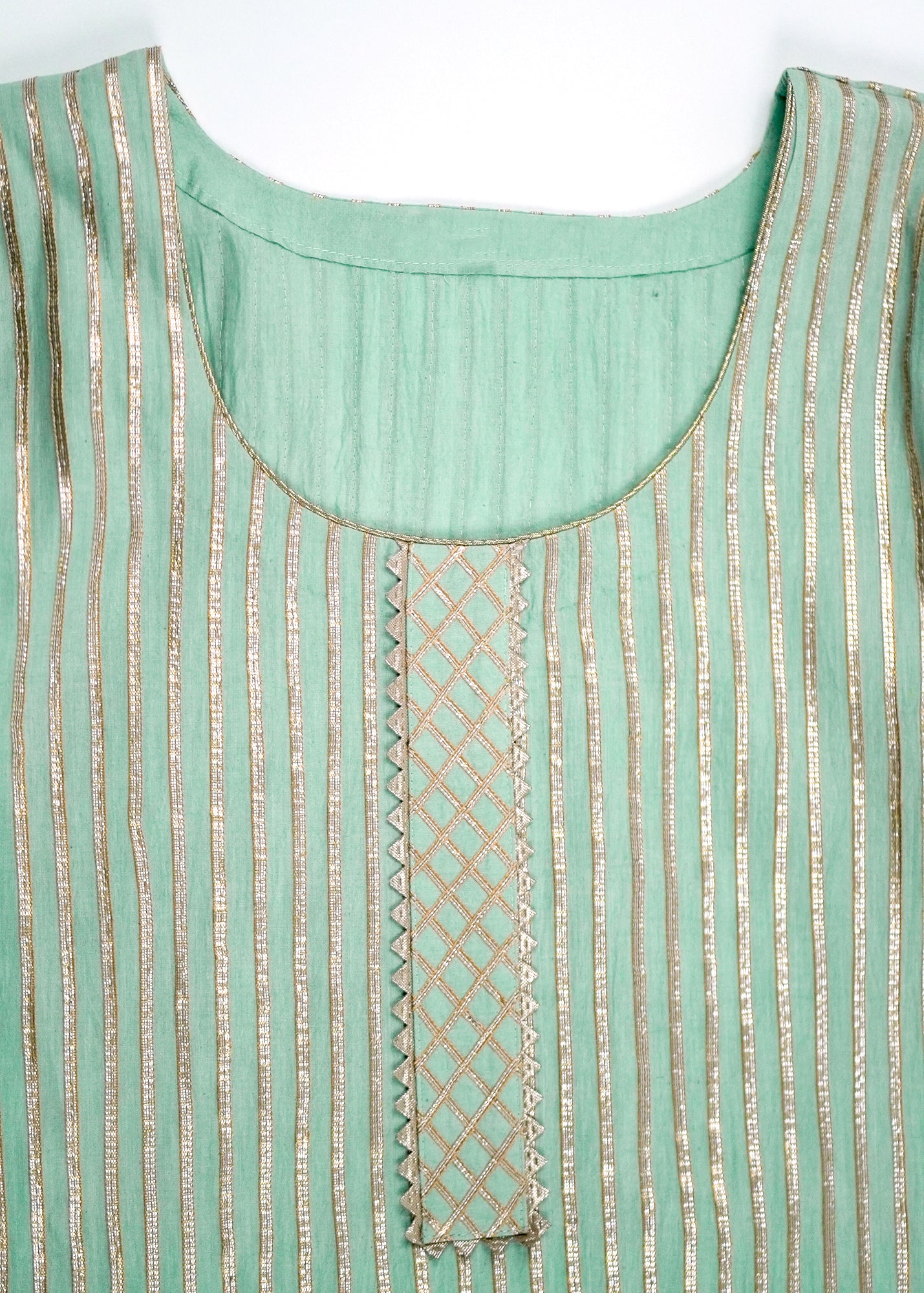 Teal Kurta - Round Neck