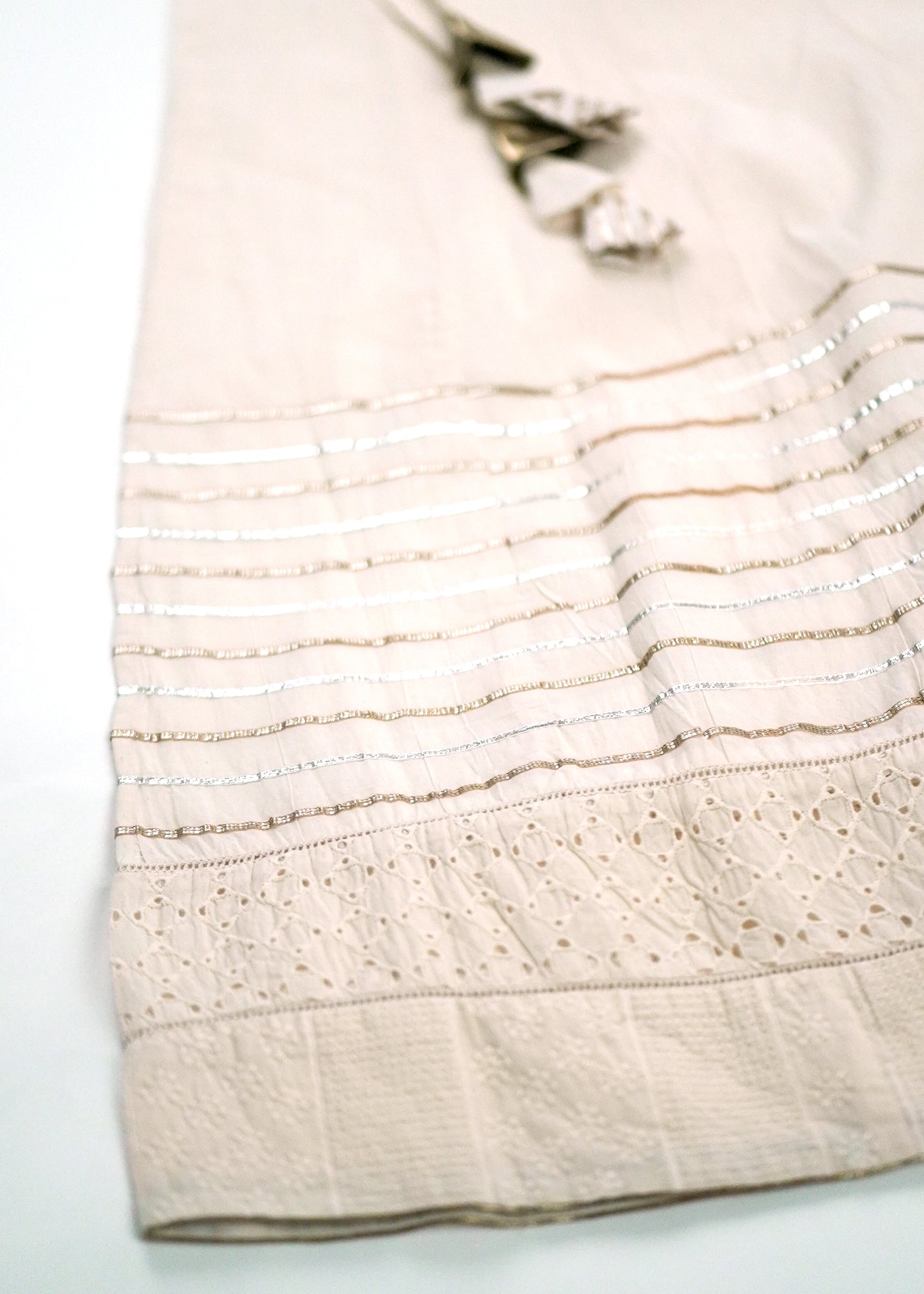 Ivory Gota Wide Leg Trouser