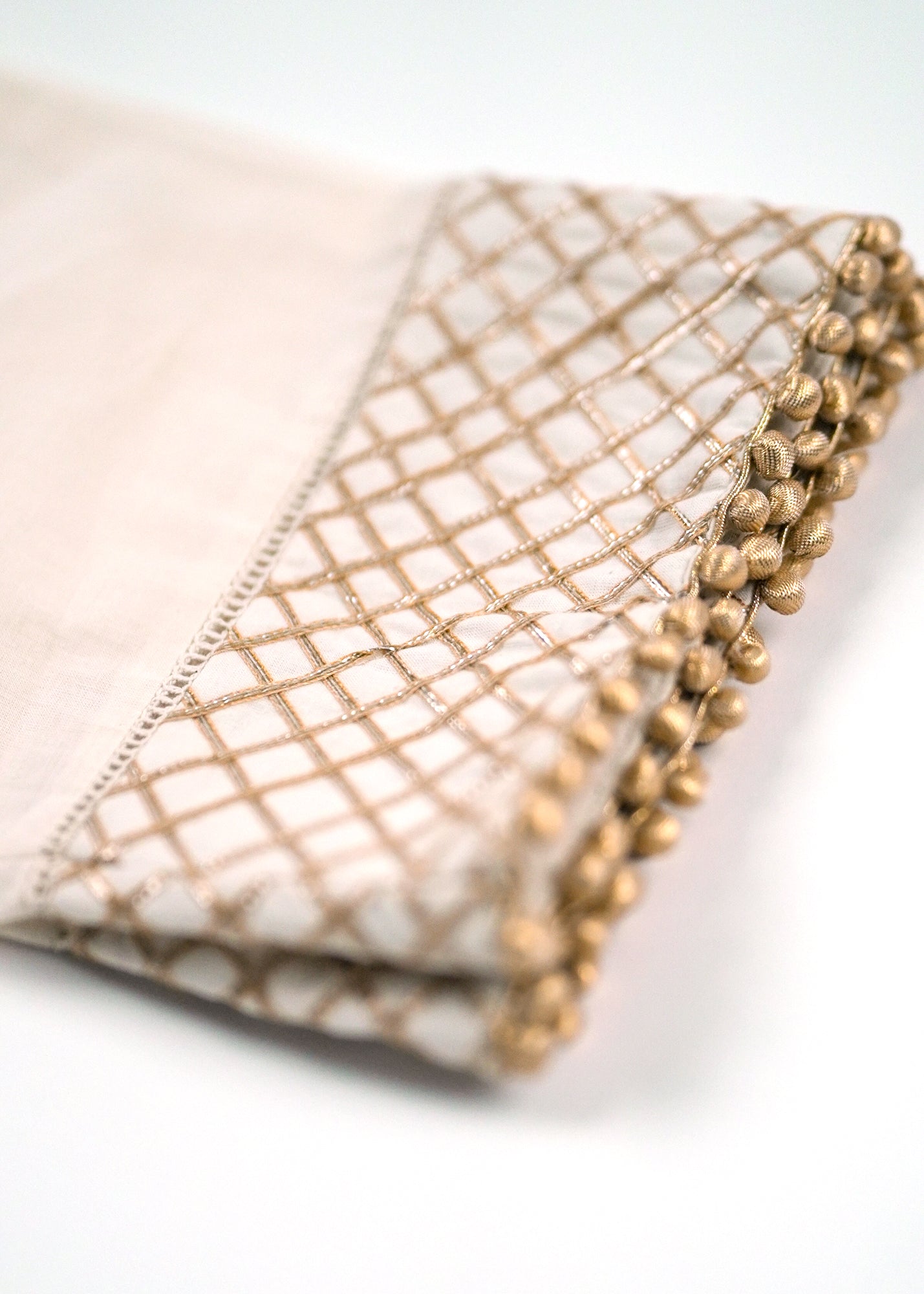 Ivory Criss Cross Gota Straight Leg Trouser