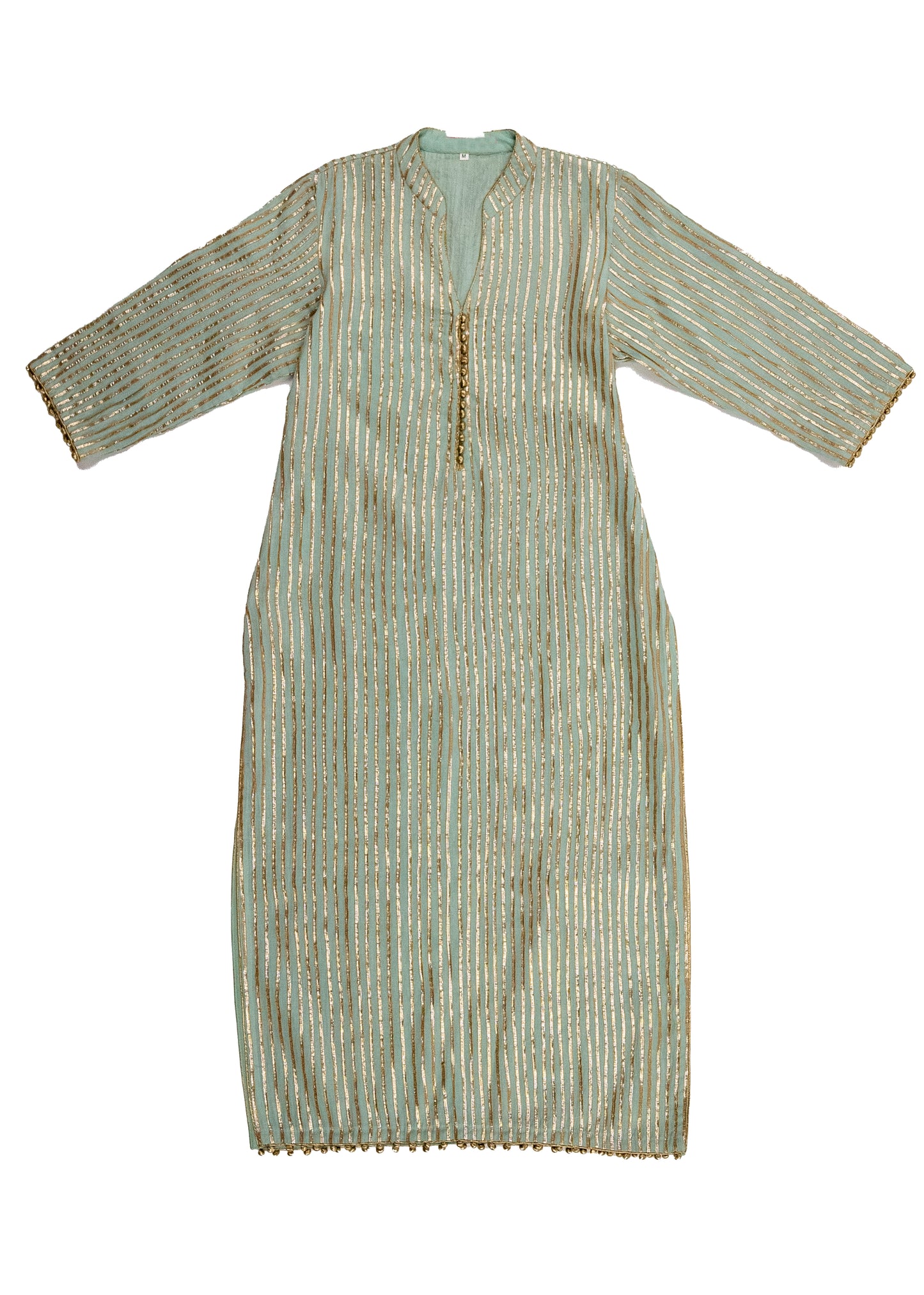 Teal Gota Detailed Kurta - Nehru Collar