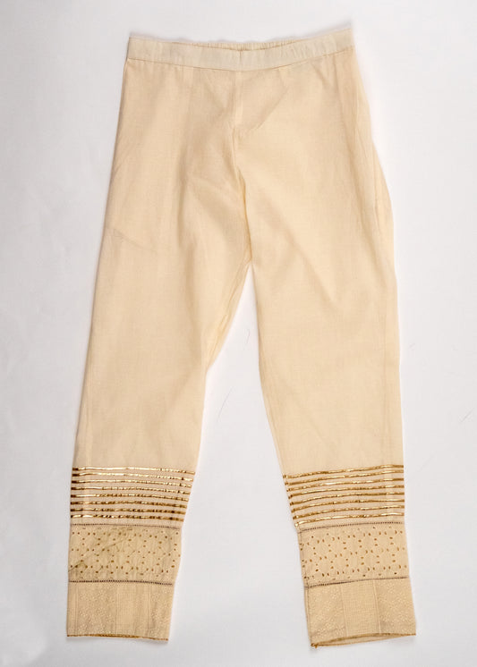 Ivory Gota Straight Leg Trouser