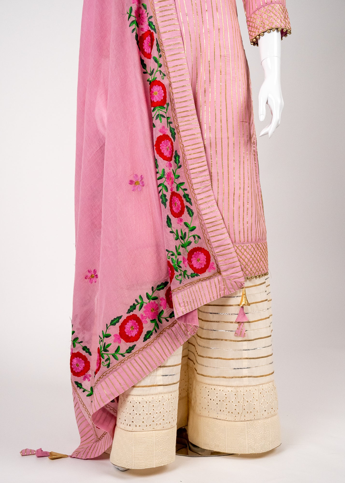 Ivory Gota Wide Leg Trouser