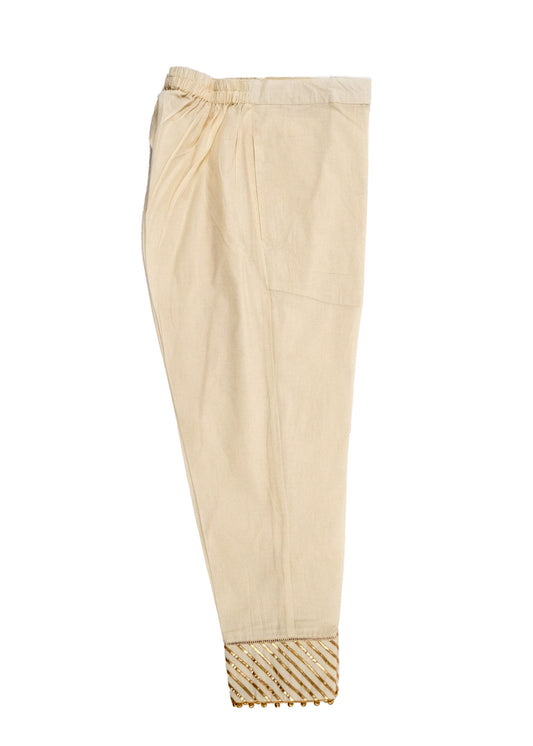 Ivory Gota Straight Leg Trouser