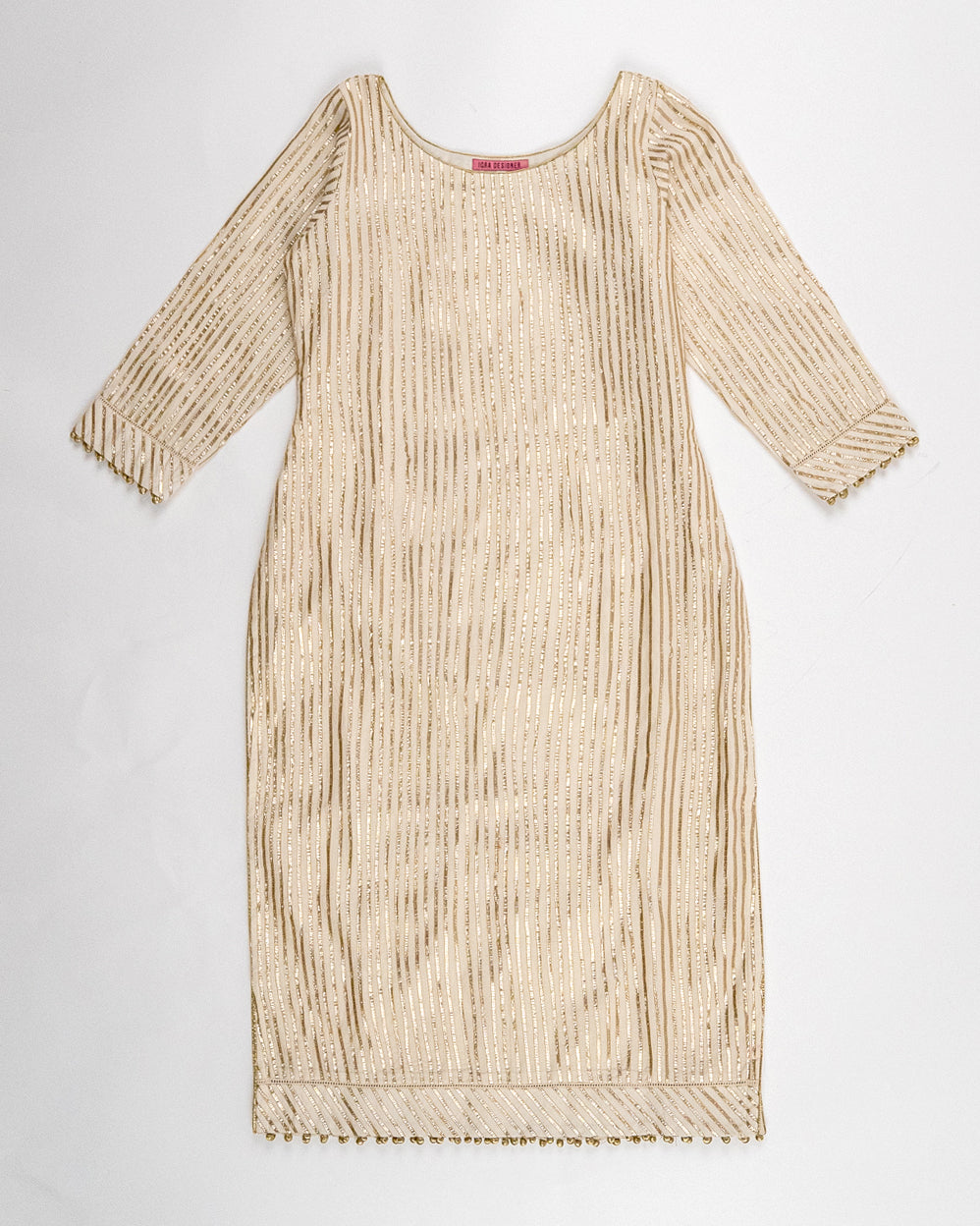 Ivory Gota Detailed Kameez - Round Neck