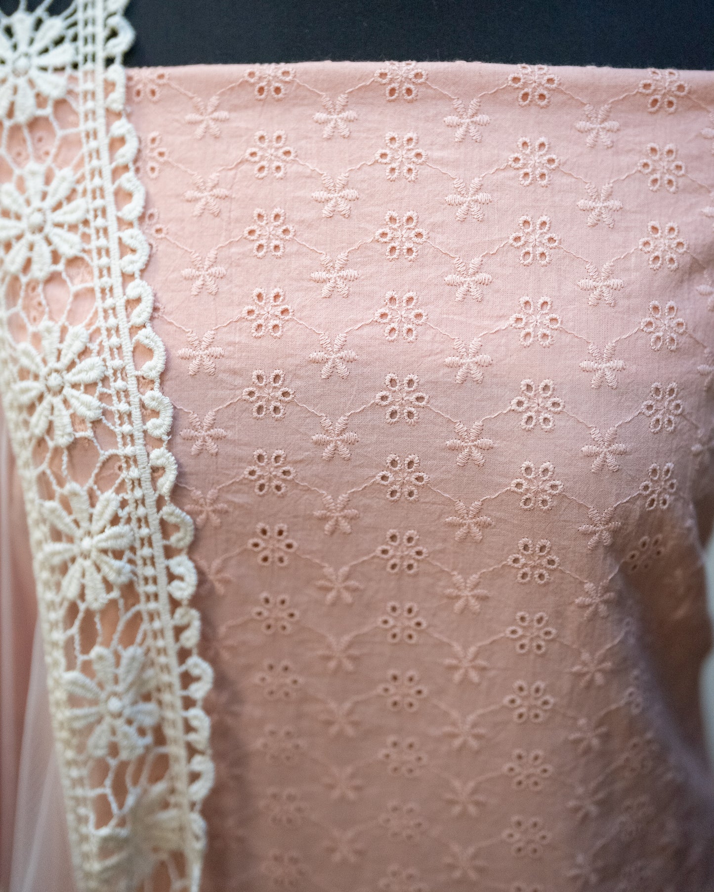 Salmon Thread and Lace - 3pc