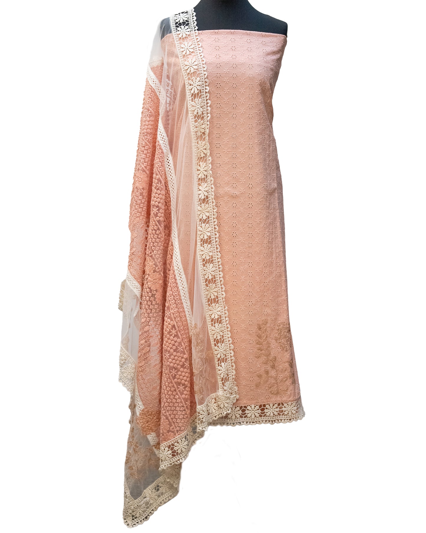 Salmon Thread and Lace - 3pc